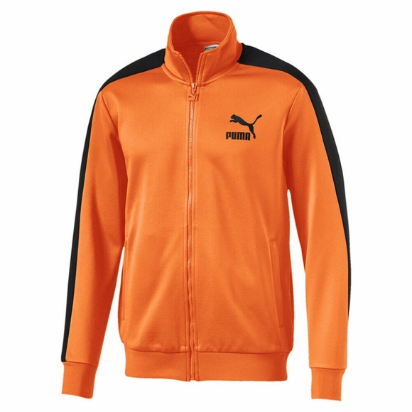 Puma Jackets & Coats Puma Mens Zip Up Track Training Jacket Orange Poshmark